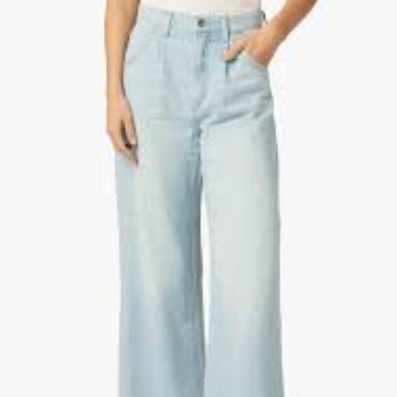 JOE'S JEANS THE PLEATED CHARMING WIDE LEG ANKLE JEANS, SIZE 32, NWT $188 - Picture 2 of 16